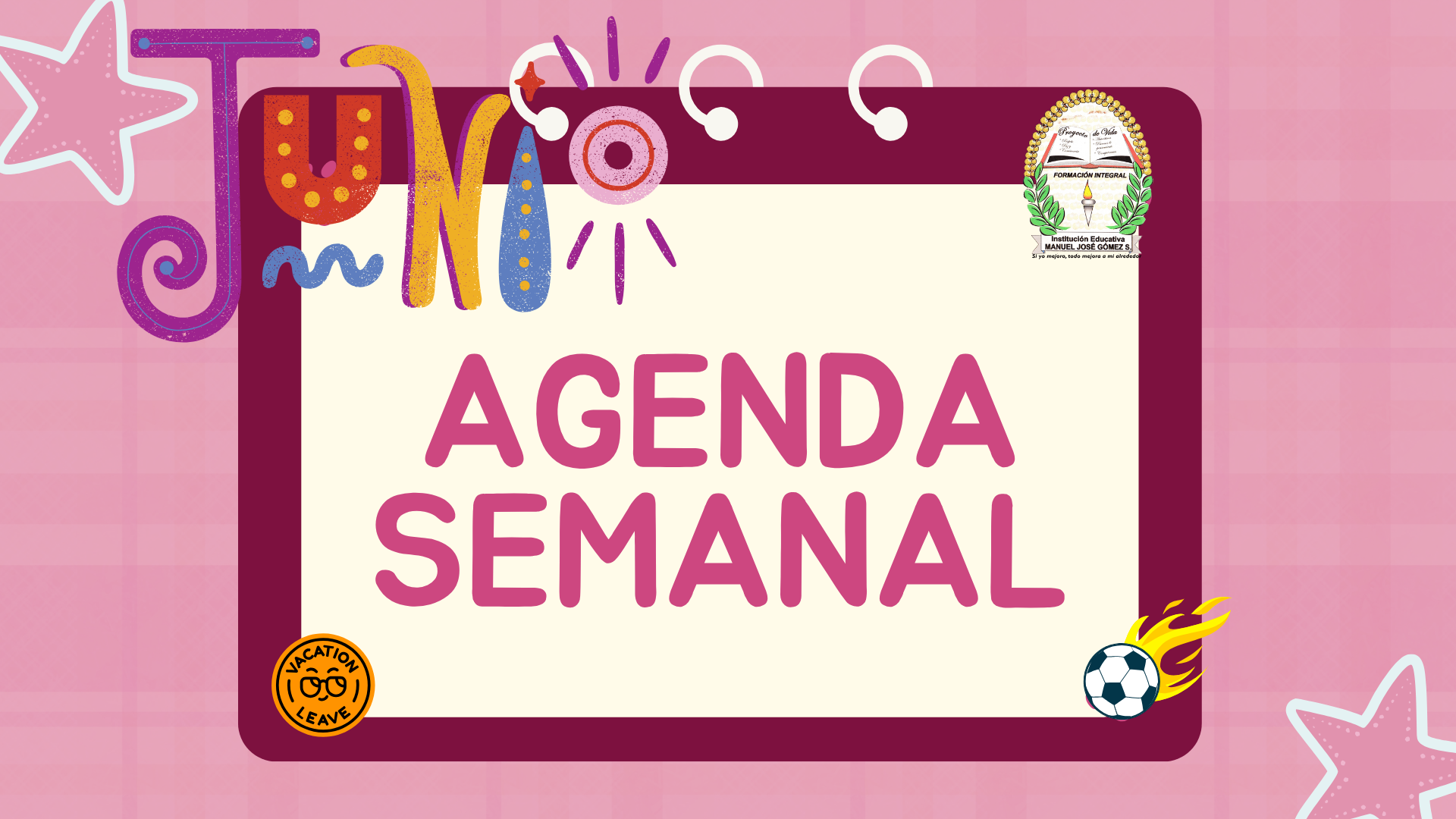Agenda semanal junio